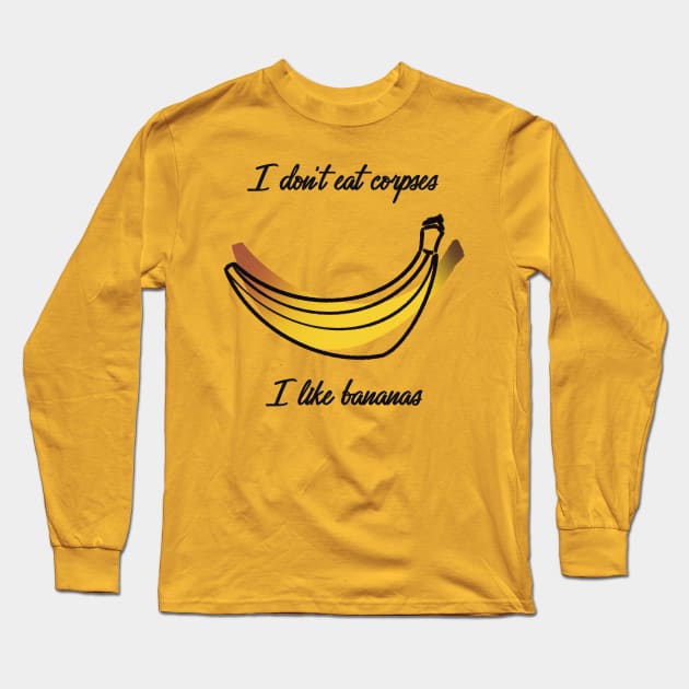 banana Long Sleeve T-Shirt by Quemasangre